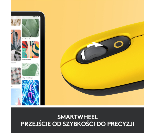 LOGITECH Bezprzewodowa POP MOUSE Black & Yellow - 716625 - zdjęcie 8